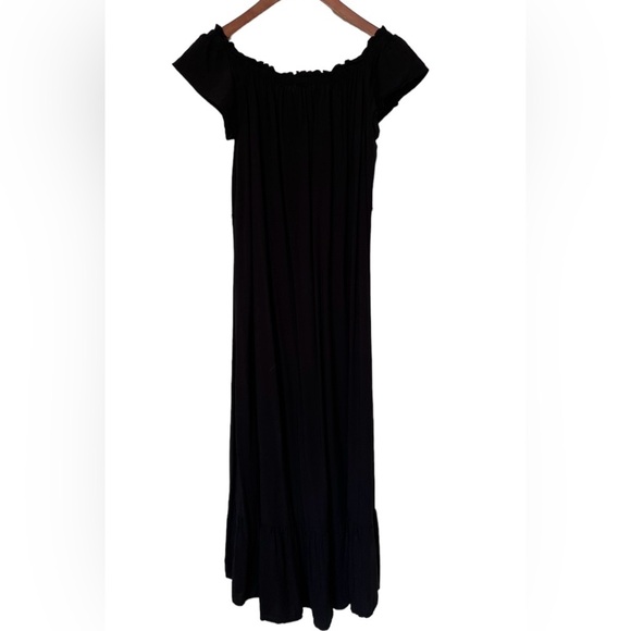 LOFT Off The Shoulder Button Down Midi Dress - Picture 6 of 9